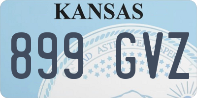 KS license plate 899GVZ