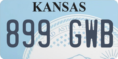 KS license plate 899GWB