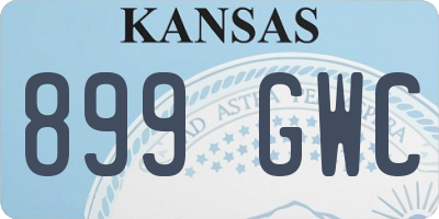 KS license plate 899GWC
