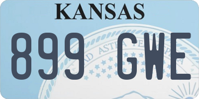 KS license plate 899GWE