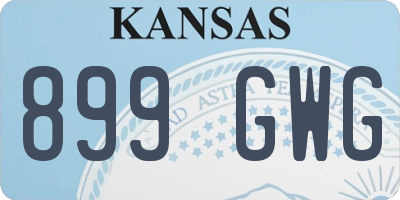 KS license plate 899GWG