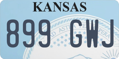 KS license plate 899GWJ