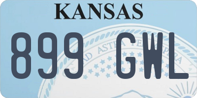 KS license plate 899GWL