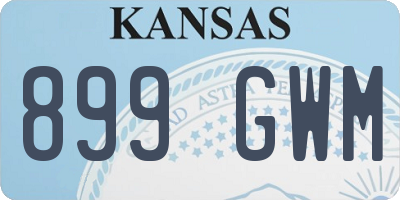 KS license plate 899GWM