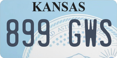KS license plate 899GWS