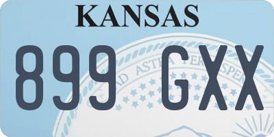 KS license plate 899GXX