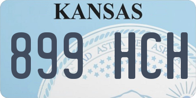 KS license plate 899HCH
