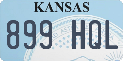 KS license plate 899HQL