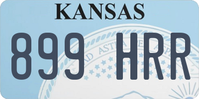 KS license plate 899HRR