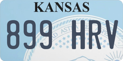 KS license plate 899HRV