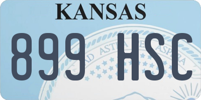 KS license plate 899HSC