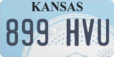 KS license plate 899HVU