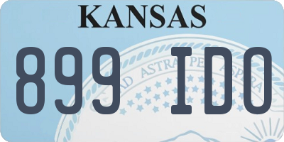 KS license plate 899IDO