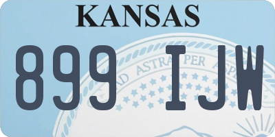 KS license plate 899IJW