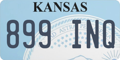 KS license plate 899INQ