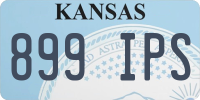 KS license plate 899IPS