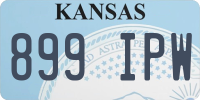 KS license plate 899IPW
