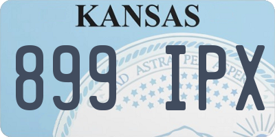 KS license plate 899IPX