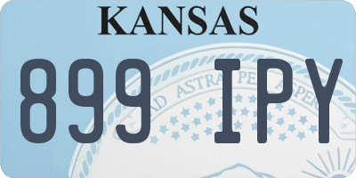KS license plate 899IPY