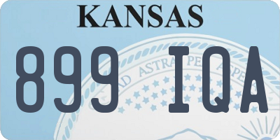 KS license plate 899IQA