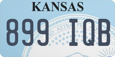 KS license plate 899IQB
