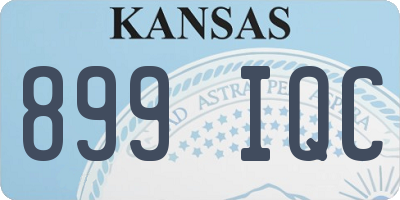 KS license plate 899IQC