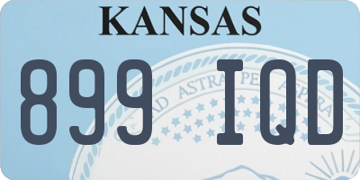 KS license plate 899IQD