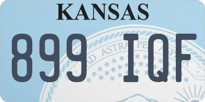 KS license plate 899IQF