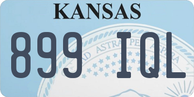 KS license plate 899IQL