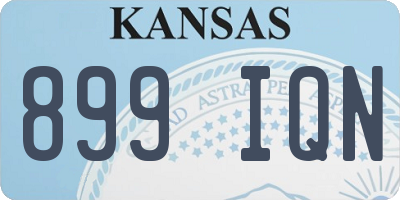 KS license plate 899IQN
