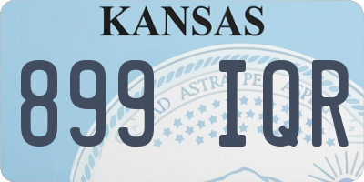 KS license plate 899IQR