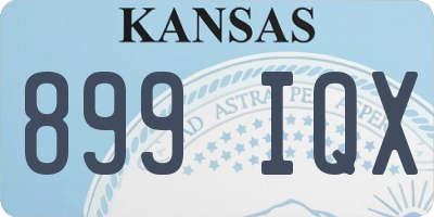 KS license plate 899IQX