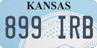KS license plate 899IRB