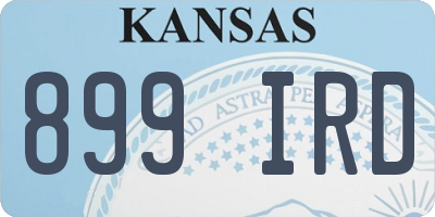 KS license plate 899IRD