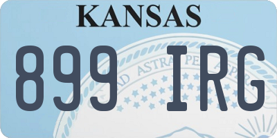 KS license plate 899IRG