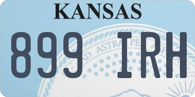 KS license plate 899IRH