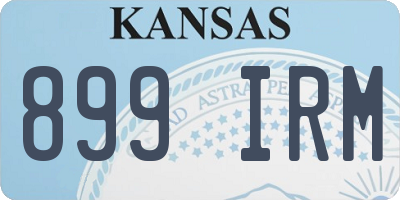 KS license plate 899IRM