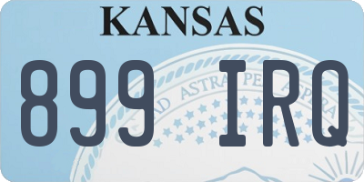 KS license plate 899IRQ