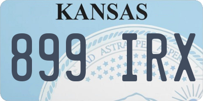 KS license plate 899IRX