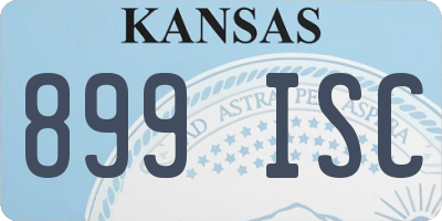 KS license plate 899ISC