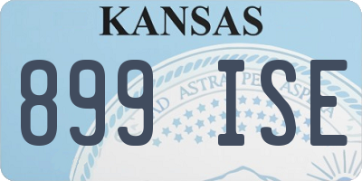 KS license plate 899ISE