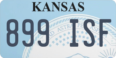 KS license plate 899ISF