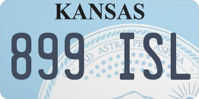 KS license plate 899ISL