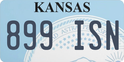 KS license plate 899ISN