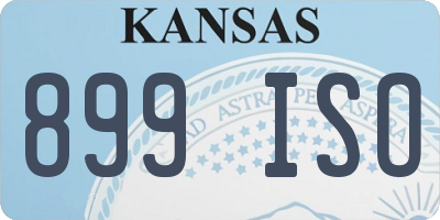 KS license plate 899ISO
