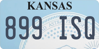 KS license plate 899ISQ