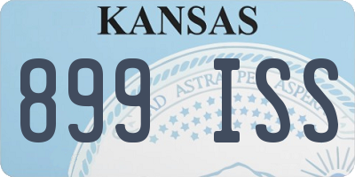 KS license plate 899ISS