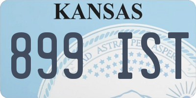 KS license plate 899IST