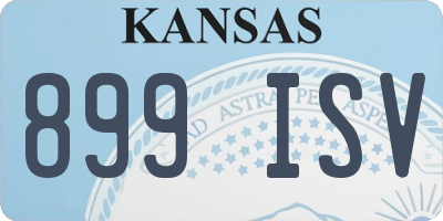 KS license plate 899ISV
