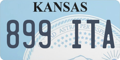 KS license plate 899ITA